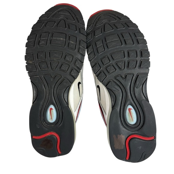 Nike Air Max 97 White Red Light Blue Running Sneakers Men’s Size 11 - Picture 13 of 15
